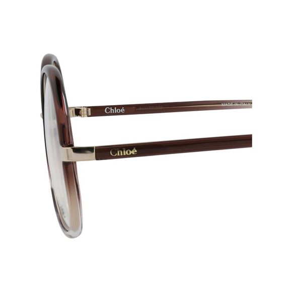 Chloé Round-Frame Injection Optical Frames Brown Womens - Picture 4 of 6